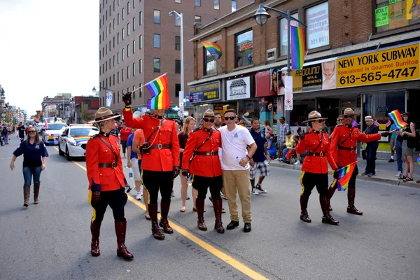 RCMP in Gay Pride Parade Ottawa — Stock Photo, Image