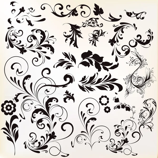 vektör tasarımı için kaligrafi öğeleri kümesi. Kaligrafi vec