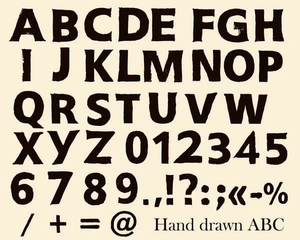 Векторный шрифт ручной работы в стиле хипстера — стоковый вектор