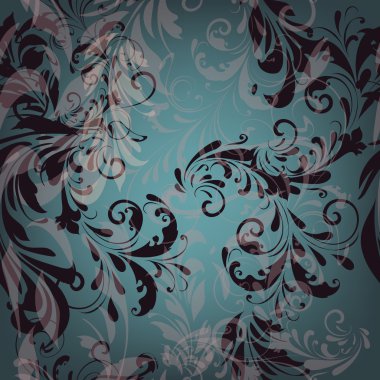 Vector floral swirls ile duvar kağıdı tasarımı için seamless modeli
