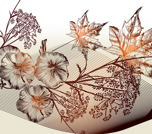 Dekorativní květinové pozadí v elegantním stylu — Stockový vektor