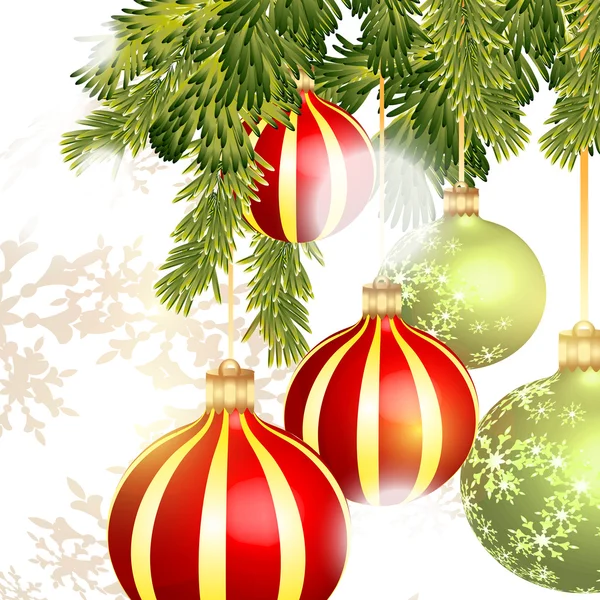 Navidad bolas aisladas en blanco — Archivo Imágenes Vectoriales