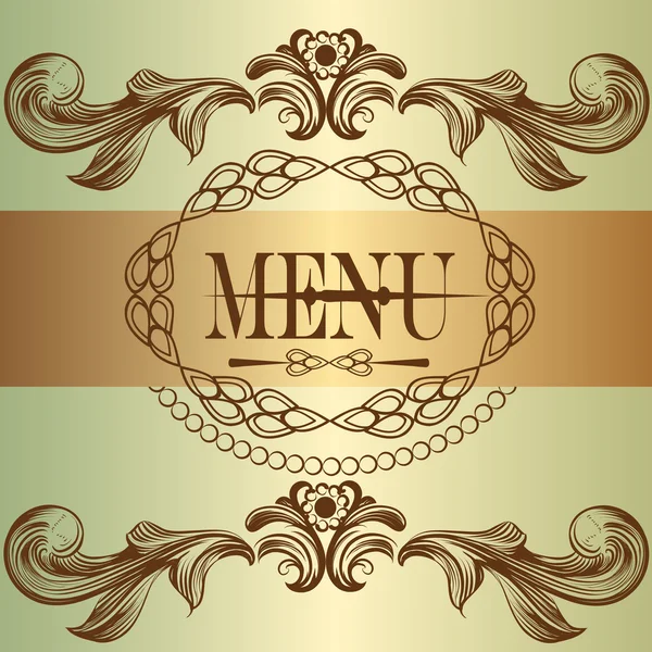 Design de menu em estilo de luxo — Vetor de Stock
