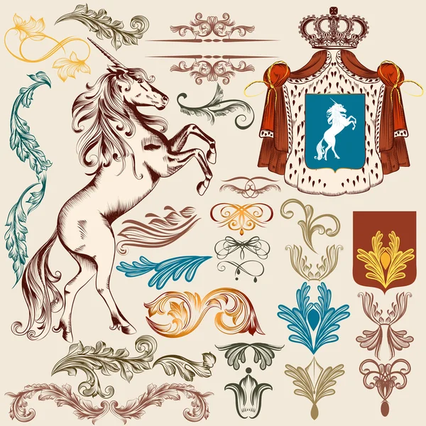 Vector heraldiska vintage element för design — Stock vektor