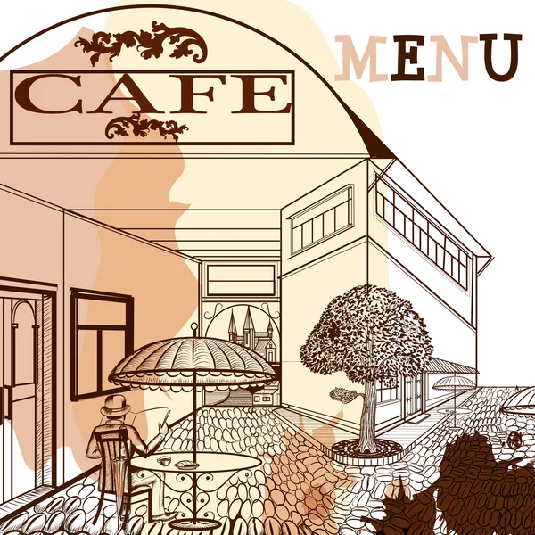 Design de menu de café para café — Vetor de Stock