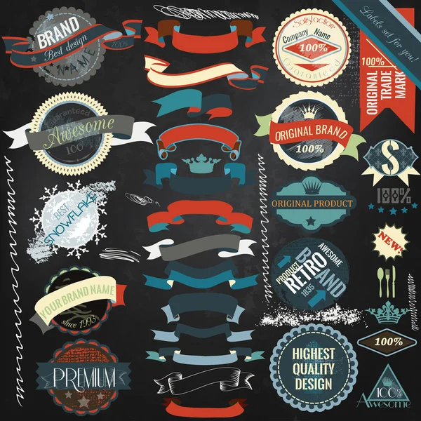 Collection of vector vintage labels — Stock Vector