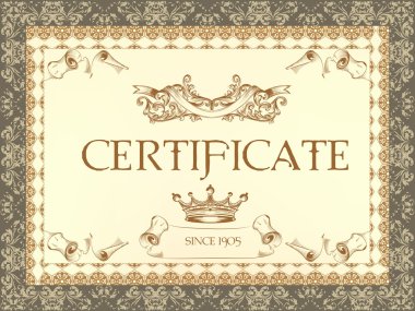 sertifikası veya kupon için belge tasarımı