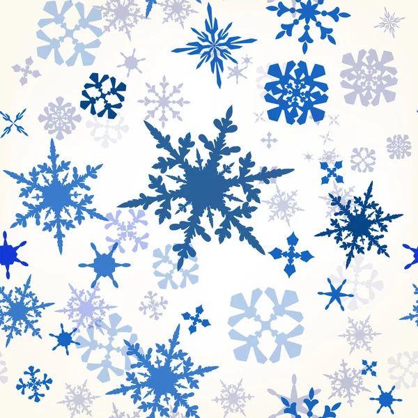 Patrón de fondo de pantalla con copos de nieve brillantes dibujados a mano ideales para Chr — Vector de stock