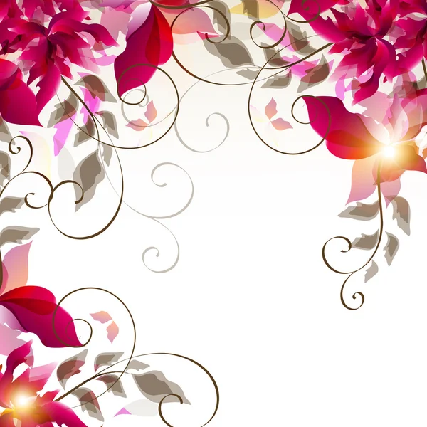 Vecteur floral fond coloré — Image vectorielle