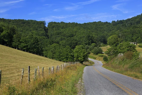 Ülkede yol yaz — Stok fotoğraf