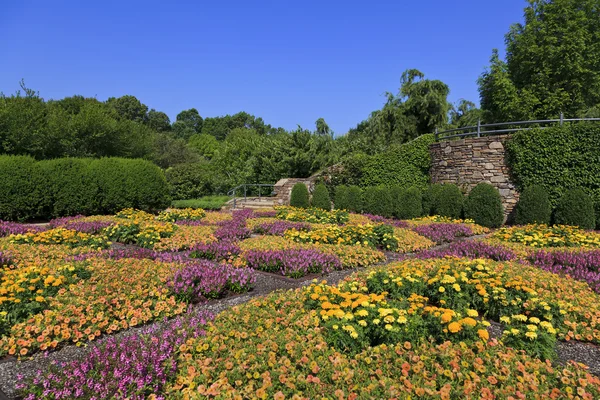 Jardim Quilt Arboreto Carolina Norte Asheville Perto Blue Ridge Parkway — Fotografia de Stock