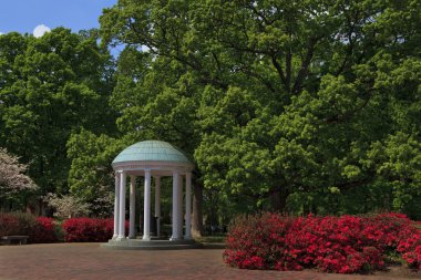 Old Well at UNC Chapel Hill in Springtime clipart