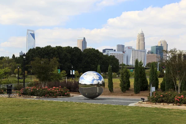 Parque do centro da cidade de Charlotte — Fotografia de Stock