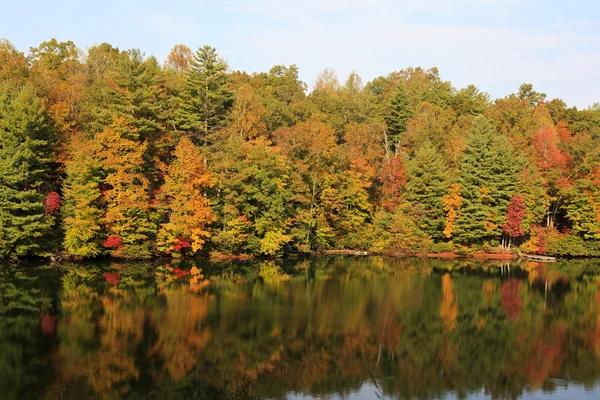 Lac Santeetlah Dans Comté Graham Caroline Nord Avec Joli Ciel — Photo