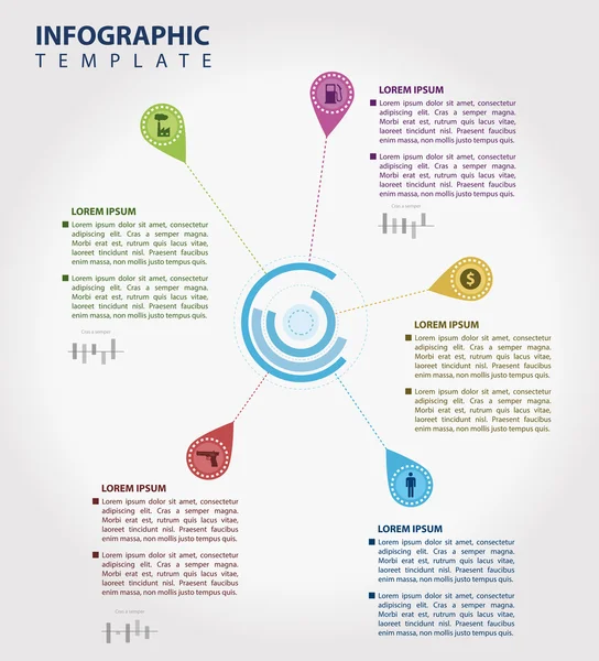 Renk Infographic şablonu — Stok fotoğraf