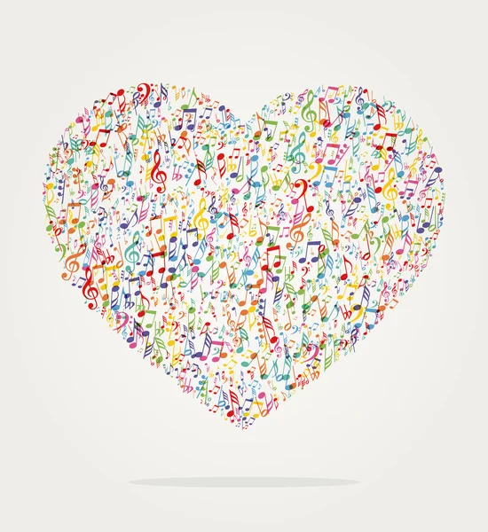 Heart shape music color — Stock Photo, Image