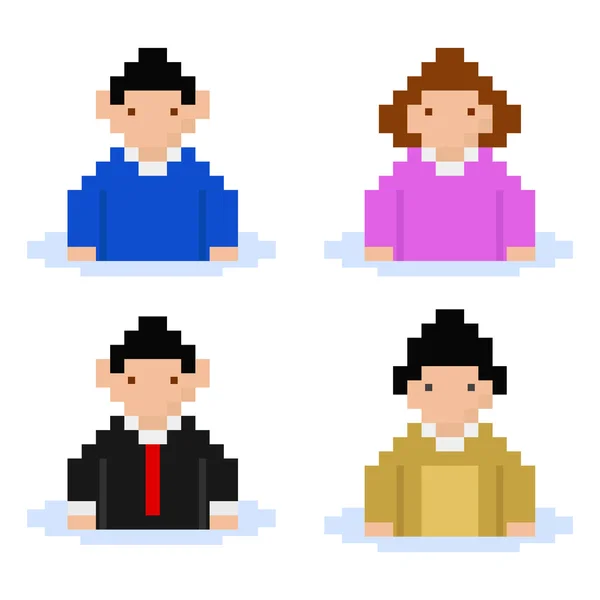 Men and women pixel buddies — Stock Photo, Image