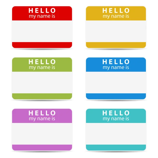 Meu nome é conjunto de cores — Fotografia de Stock