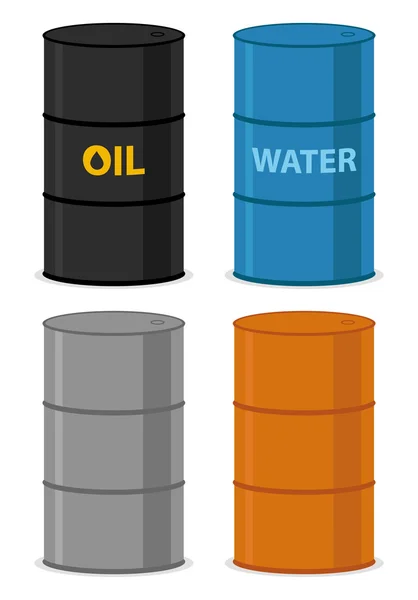 Tambores de aceite y agua — Foto de Stock