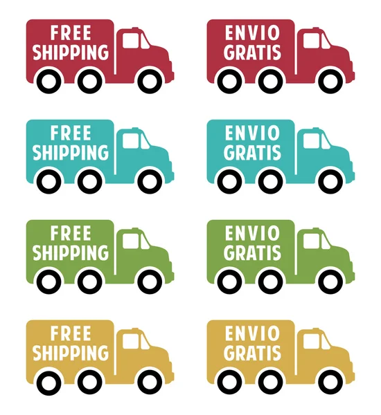 Free shipping flat icons — Stock Photo, Image