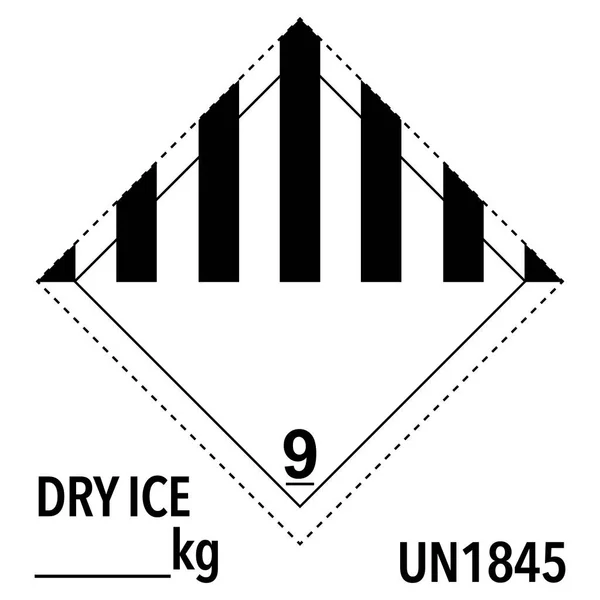 9级点标签 安全干冰 — 图库矢量图片