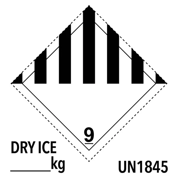 Etiqueta Punto Clase Hielo Seco Seguridad — Vector de stock