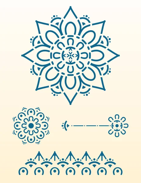 Hermoso Mandala Ornamento Elemento Geométrico Círculo Ideal Para Corte Por — Vector de stock