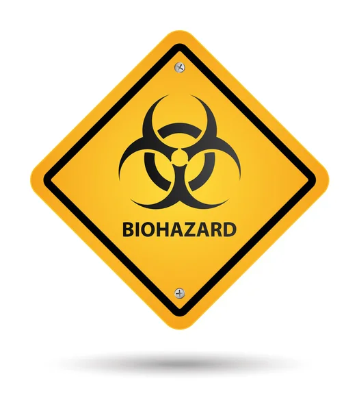 Biohazard yellow sign — Stock Photo, Image