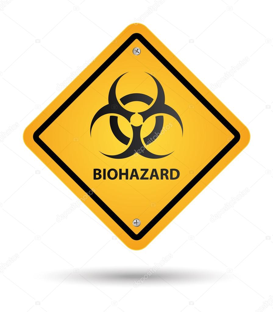 Biohazard yellow sign