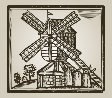 Vintage yel değirmeni