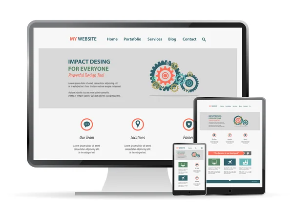 Responsieve web ontwerp mockup — Stockfoto