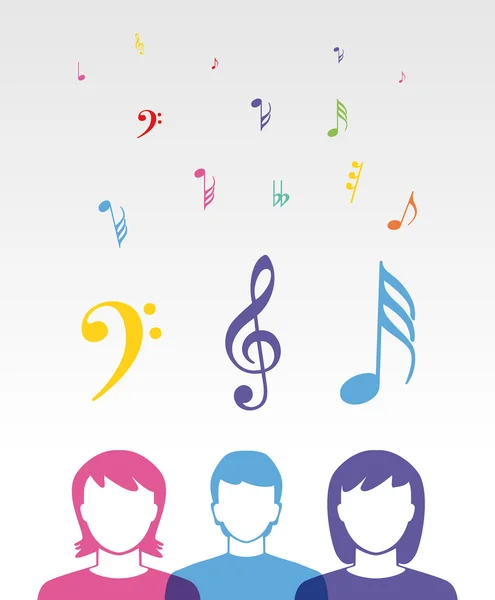 Color music people — Stock Photo, Image