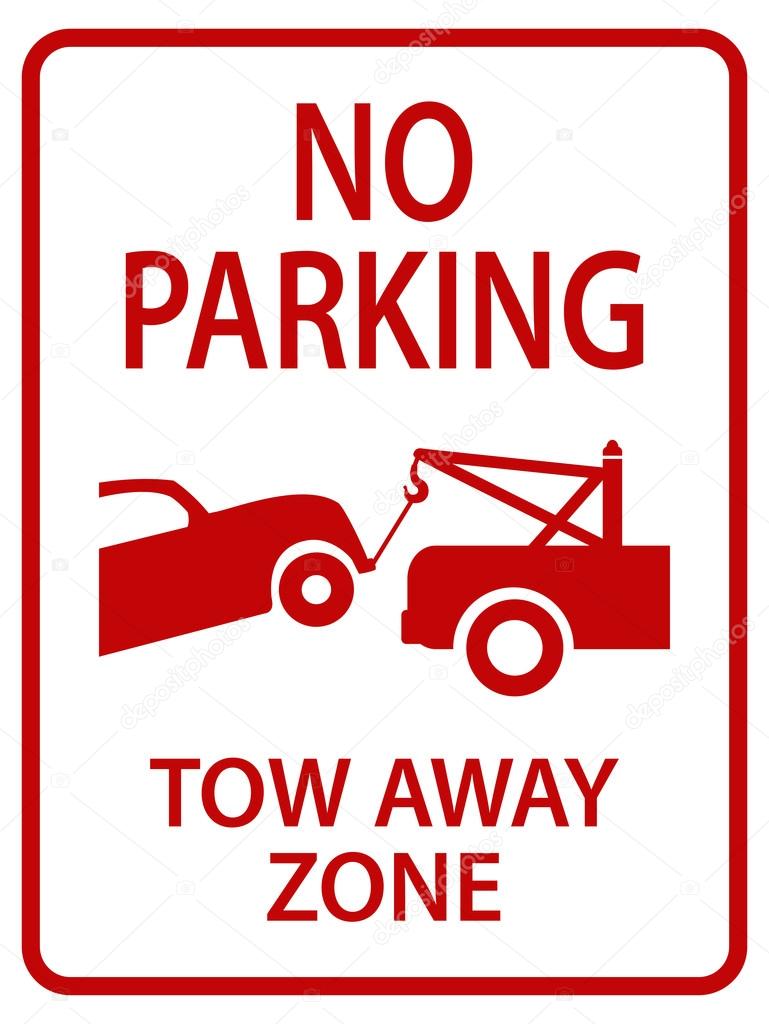 tow away sign