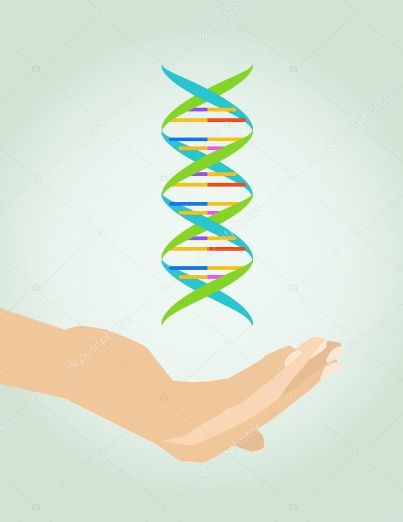 dna with hand