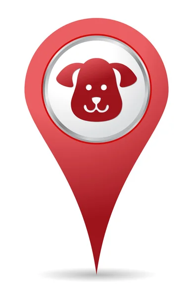 Icono de ubicación de mascotas — Foto de Stock