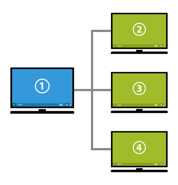 Video diagram hiërarchie — Stockfoto