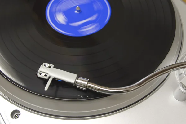 Srebrny gramofon, dyskoteka raz — Zdjęcie stockowe