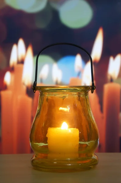 Стеклянный фонарь — стоковое фото