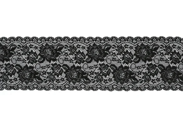 Black lace on white background — Stock Photo, Image