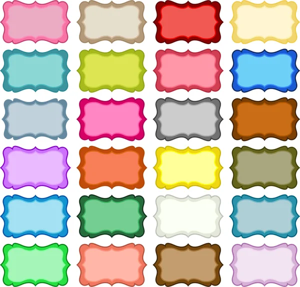 Étiquettes suspendues colorées — Image vectorielle