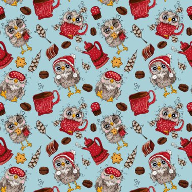 Baykuşun kusursuz arkaplanı kahveye ihtiyaç duyar