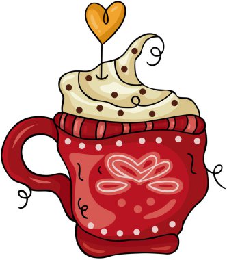 Kremalı kırmızı kahve.