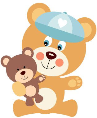 Oyuncak ayı Teddy ile oynuyor.