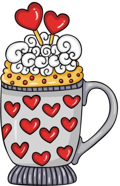 Sevgililer Günü için tatlı kupa