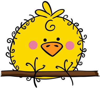 Ağaçtaki küçük sarı kuş