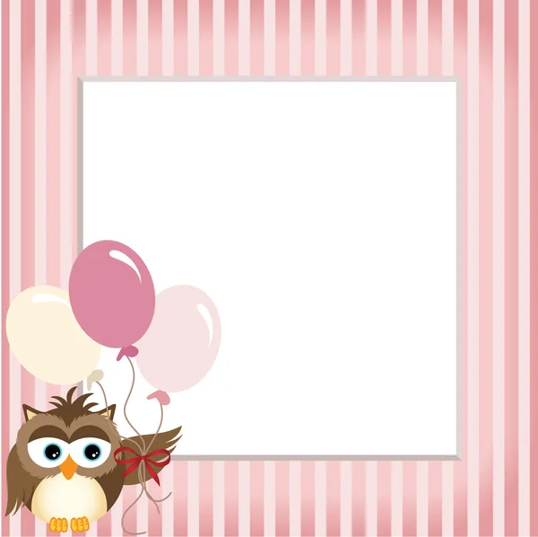 Happy Birthday Card With Owls Stock