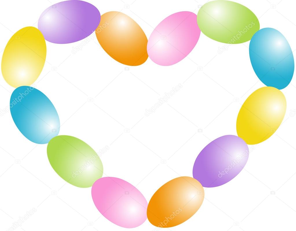 Candy Easter egg  heart shape