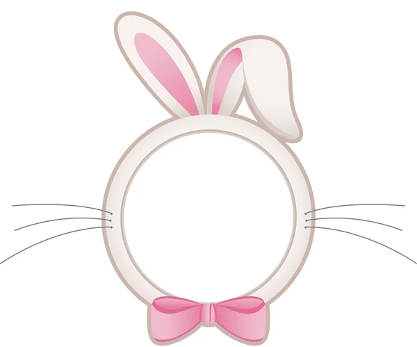 Easter bunny head frame — Stock Vector