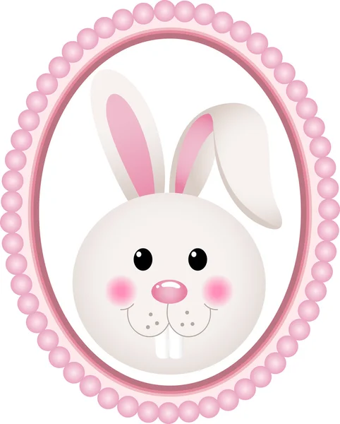 Étiquette ronde Bunny — Image vectorielle