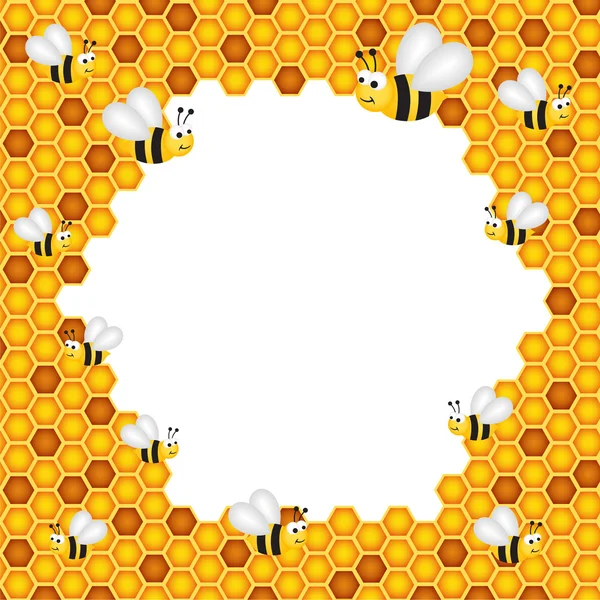 Marco de panal de abeja — Vector de stock